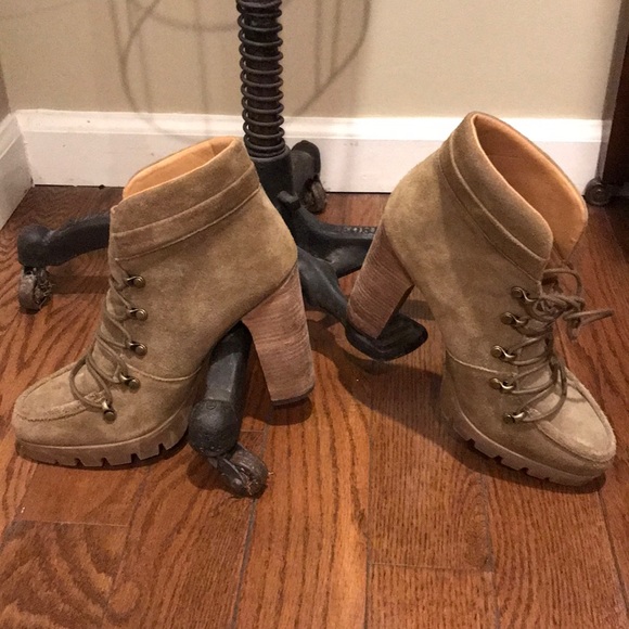 Suede Lace Up Ankle Boots - Picture 2 of 3